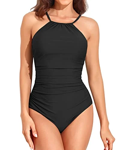 one-piece swimsuitOne Piece Tummy Control Swimwear High Neck Bathing Suit for Women