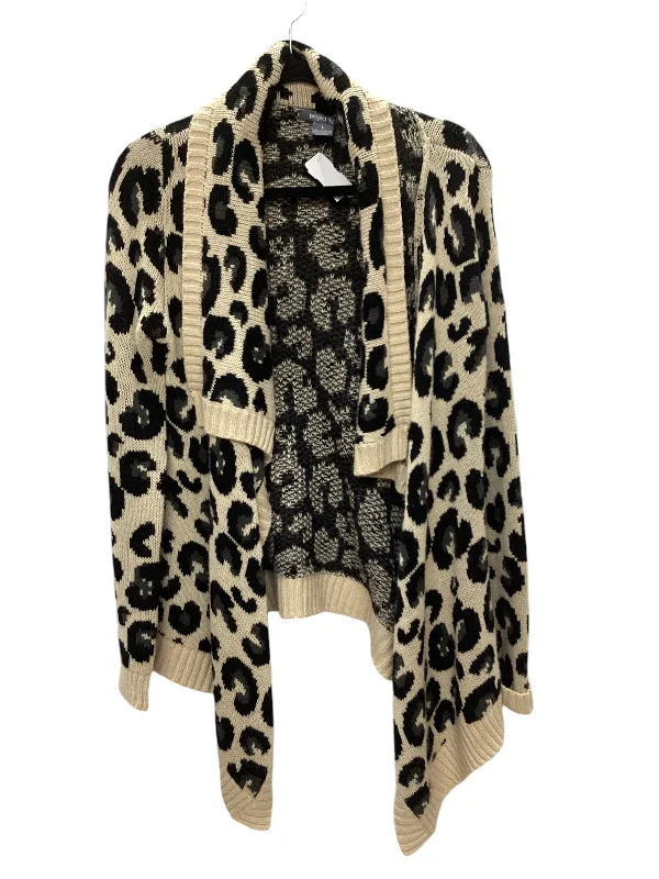 V-neck women's sweaterSweater Cardigan By Clothes Mentor In Animal Print, Size: L