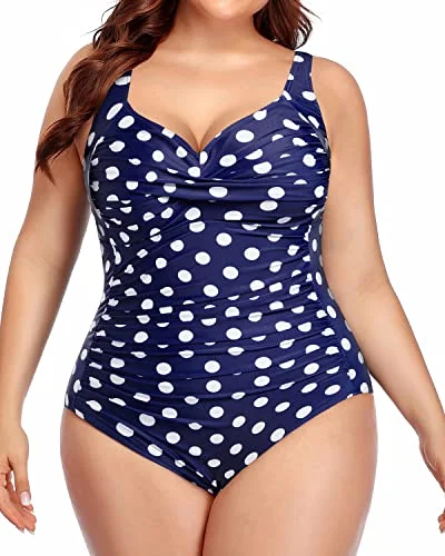 swimsuit for everyday wearTummy Control Plus Size Swimwear Twist Front Ruched Bathing Suits for Women