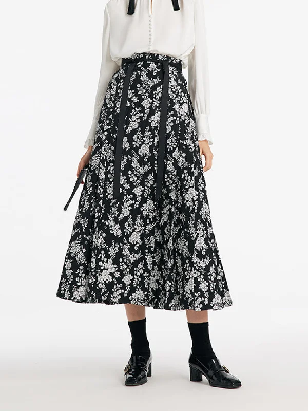 Tulip women's skirtsCamellia Print Mamianqun With Bottomed Skirt