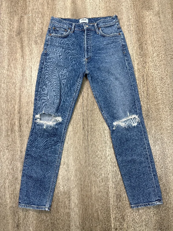 Jeans with a distressed finish for an effortless styleJeans Skinny By Agolde In Blue Denim, Size: 4