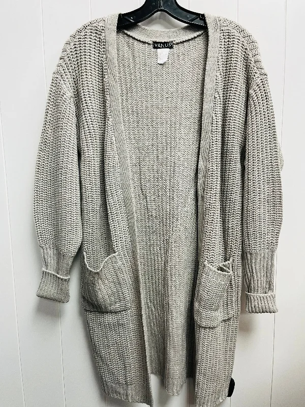 Sustainable women's sweaterSweater Cardigan By Venus In Grey, Size: S