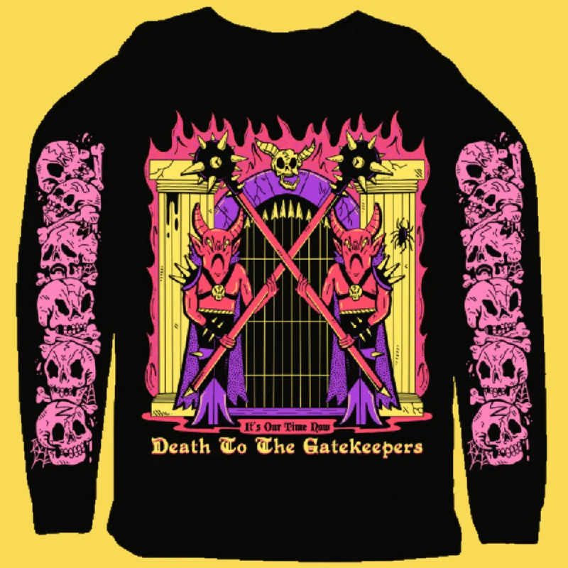 women's hooded pullovers with button-down cuffs'Death to the Gatekeepers' Sweatshirt