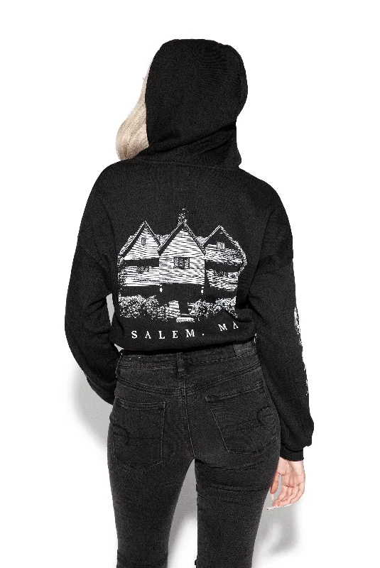 women's hooded tops with kangaroo pocketsWitch House - Women's Cinched Bottom Hoodie