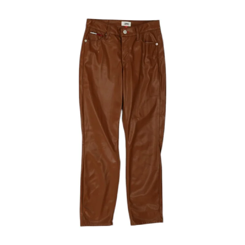 Elegant casual women's pantsBrown Solid Five Pocket Pants