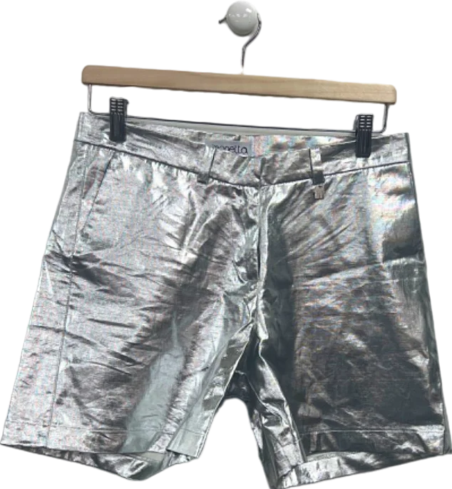 Athleisure women's sweaterSimonetta Silver Metallic Shorts 14+