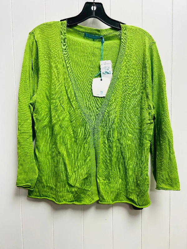 Sustainable women's sweaterSweater Cardigan By Tori Richards In Green, Size: L