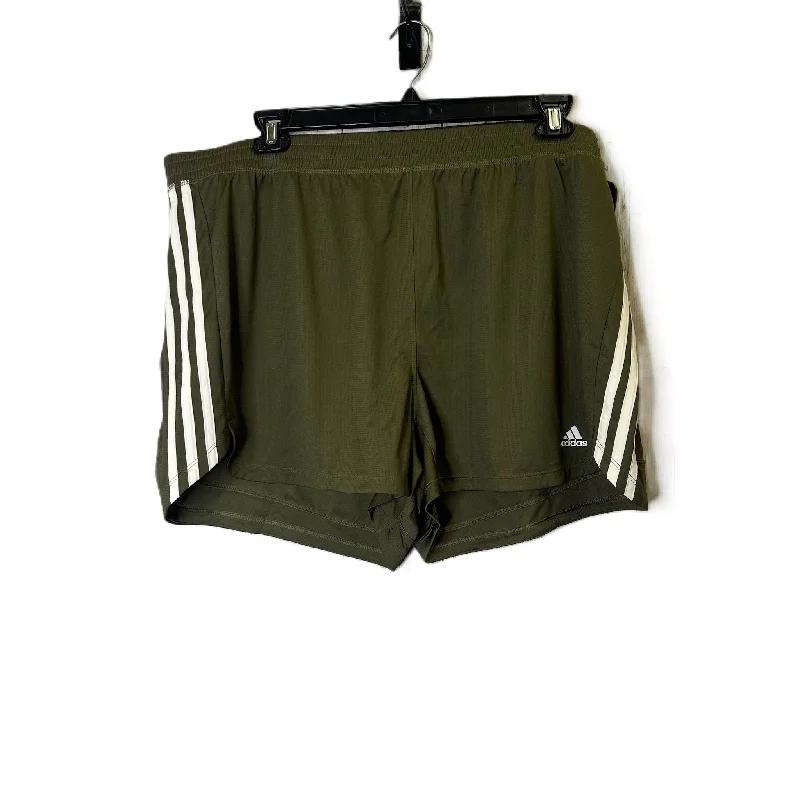 Elegant casual women's pantsGreen Athletic Shorts By Adidas, Size: 3x