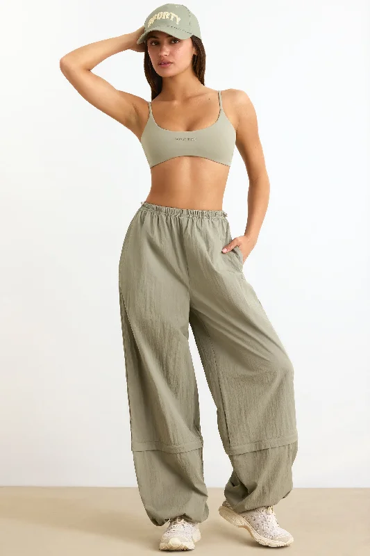 women's suit sets with beltsConvertible Wide Leg Track Pants in Mineral