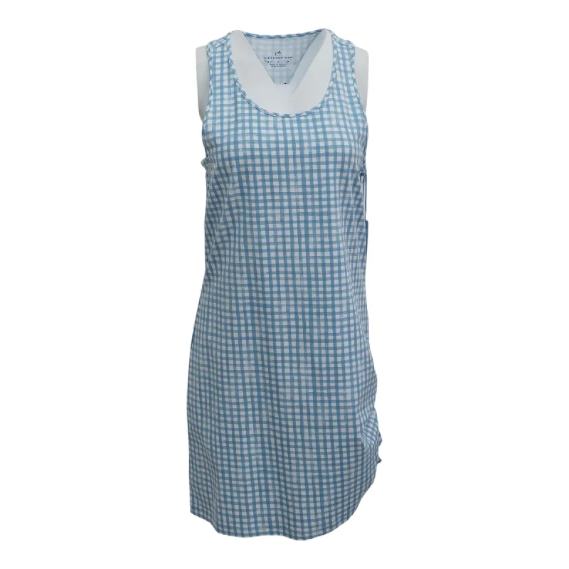 fashionable women's ensemble setsBlue Check Midi Dress