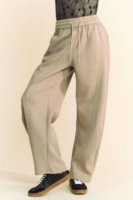 professional women's suit combinationsDavi & Dani Drawstring Wide Leg Sweatpants