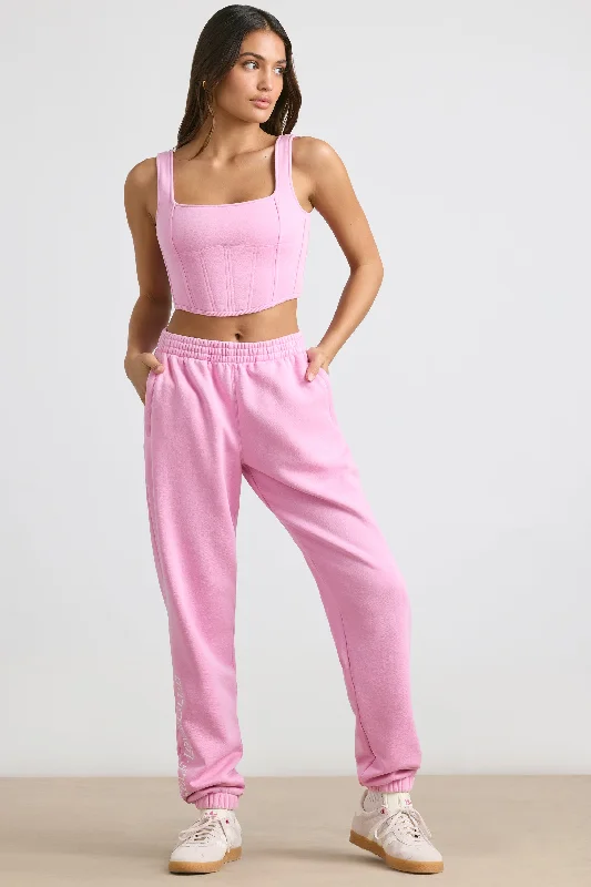 women's suit sets with wrinkle-resistant fabricsOversized Joggers in Bubblegum Pink