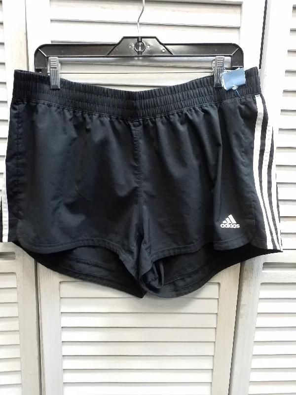 Bubble women's skirtsBlack White Athletic Shorts Adidas, Size Xl