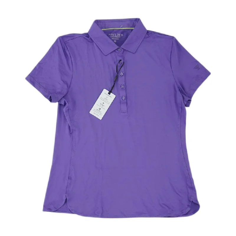 women's suit sets with lapel collarsPurple Solid Short Sleeve Blouse