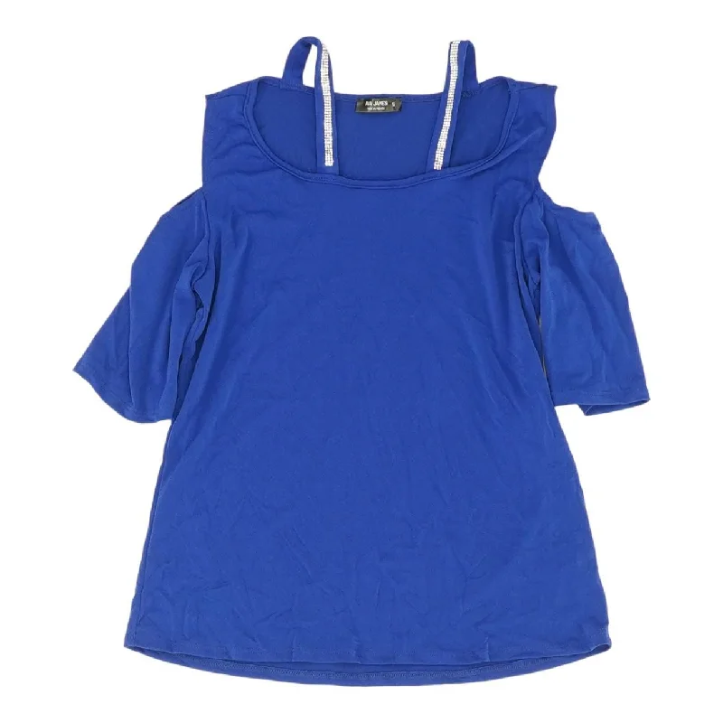 women's suit sets in solid colorsBlue Solid Active Knit Top