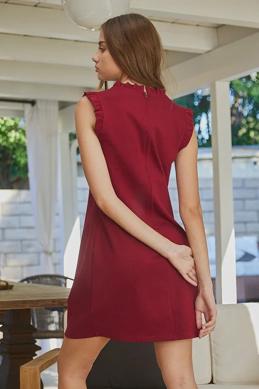 Petite dresses for womenBurgundy Tunic Dress