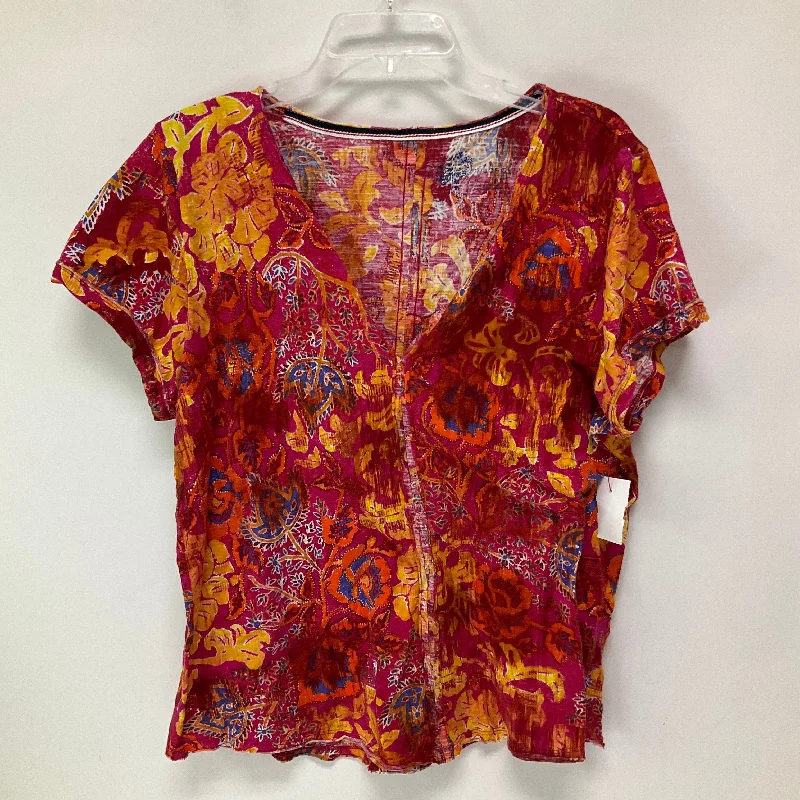 Burgundy women's topsTop Short Sleeve By Pilcro  Size: Xl