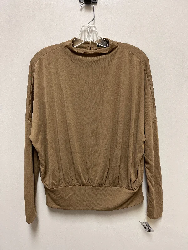 White women's topsTop Long Sleeve By Banana Republic In Tan, Size: S