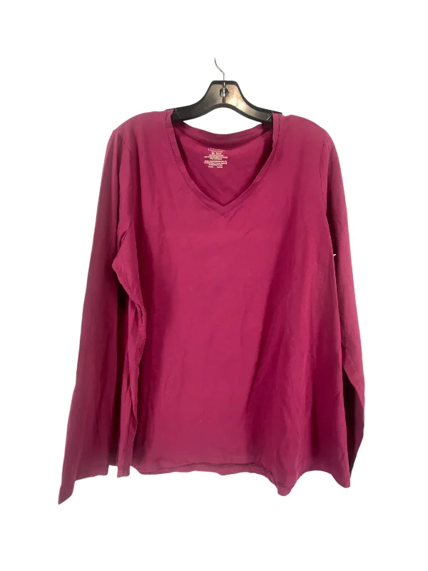 Solid color women's topsTop Long Sleeve By Clothes Mentor In Red, Size: Xl