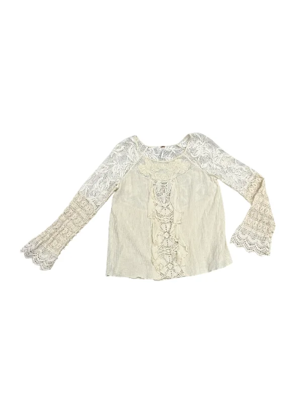 Fine knit women's topsTop Long Sleeve By Free People In Cream, Size: S