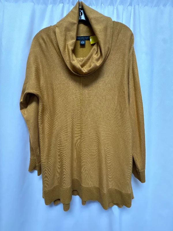 Vintage women's topsTop Long Sleeve By Joan Vass In Yellow, Size: Xl