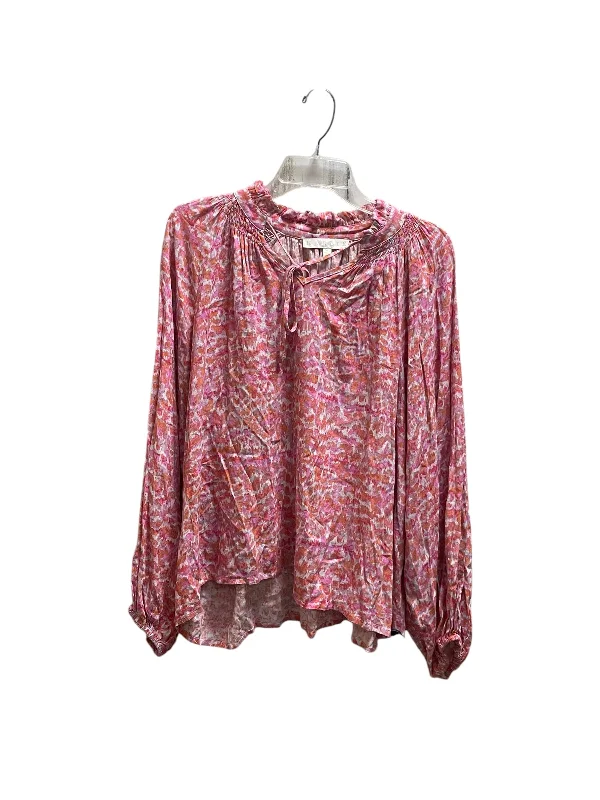 Handmade women's topsTop Long Sleeve By Karlie In Pink, Size: M