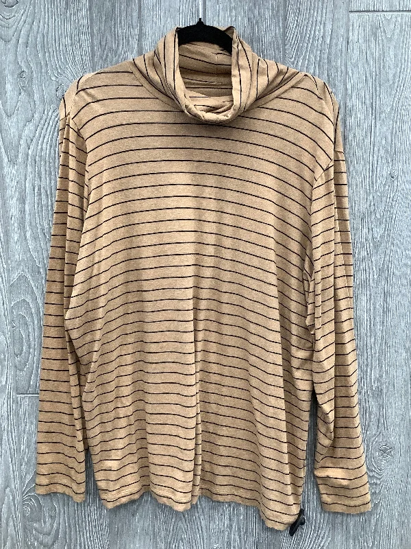 Racerback women's topsTop Long Sleeve By Lands End In Brown, Size: 2x