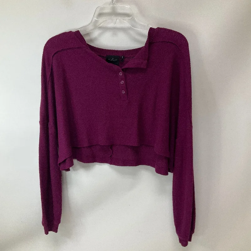 Lightweight women's topsTop Long Sleeve By Urban Outfitters In Purple, Size: S