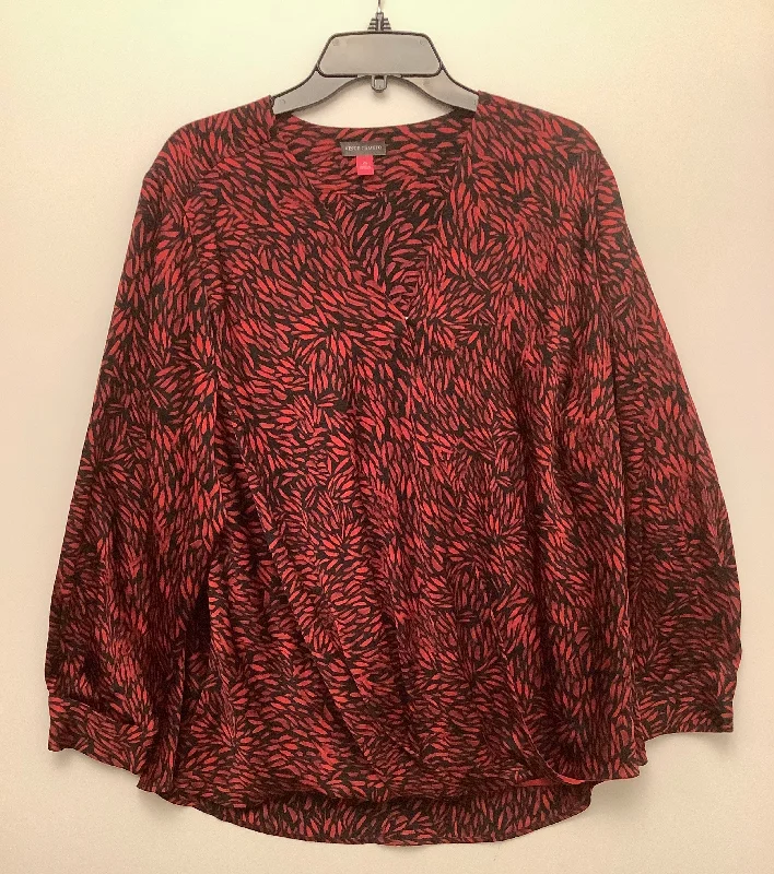 Spaghetti strap women's topsTop Long Sleeve By Vince Camuto In Red, Size: 2x