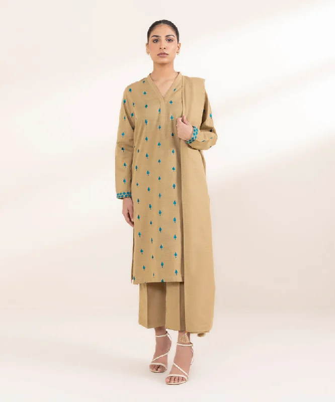 Sustainable women's topsSolid Khaddar Dupatta