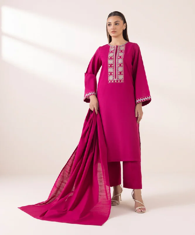 Button-down women's topsSolid Khaddar Dupatta