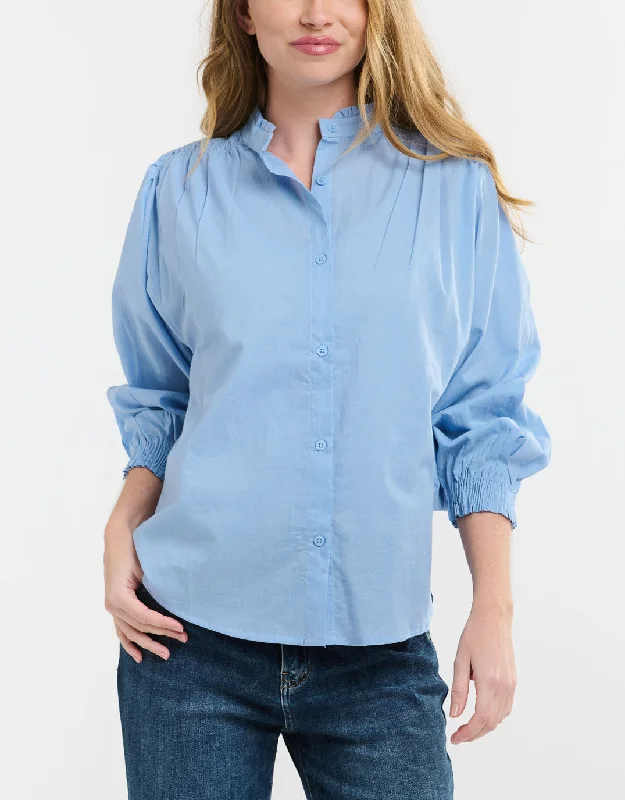 High-street women's topsClara Shirt - Sky Blue