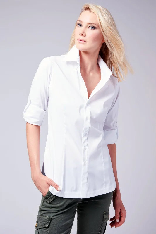 Eco-friendly women's topsJoey Tailored White Poplin Shirt